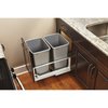 Rev-A-Shelf Rev-A-Shelf Aluminum  Pull Out Double TrashWaste Container wSoft Close 5349-18DM-217